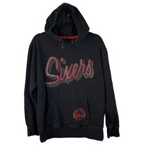 NBA Philadelphia 76ers Sixers Black Hoodie Size Large